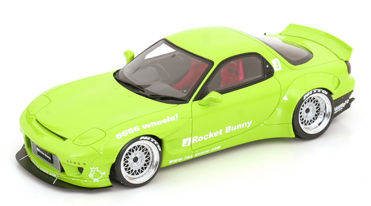 オットーモビル 1/18 マツダ RX-7 FD3S ロケット花火 バニー 2015 ともし火 緑であること メタリック 999台押さえるOtto Mobile 1:18 Mazda RX7 FD3S Rocket Bunny 2015 lightgreen-metallic Limited Edition 999 pcs