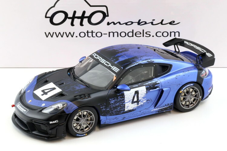 オットーモビル 1/18 ポルシェ ケイマン 718 GT4 RS 野球クラブ運動競技 2021 青み 黒いことOtto Mobile 1:18 Porsche Cayman 718 GT4 RS Clubsport 2021 blue black