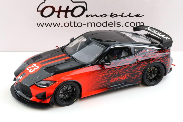 オットーモビル 1/18 日産 Z GT4 クーペ SEMA見せ物 2022 赤いこと 黒いことOtto Mobile 1:18 Nissan Z GT4 Coupe SEMA Show 2022 red black