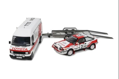 オットーモビル 1/18 3台仕掛ける サファリラリー 1990 トヨタ セリカ GT-4 #3 メルセデス ベンツ T1 トレーラ付 ビョルン ワルデガルド/フレッド ギャラガー 999台制限事項Otto Mobile 1:18 Rally Safari 1990 Toyota Celica GT-4 N3 \u0026 Mercedes Benz T1 with Trailer