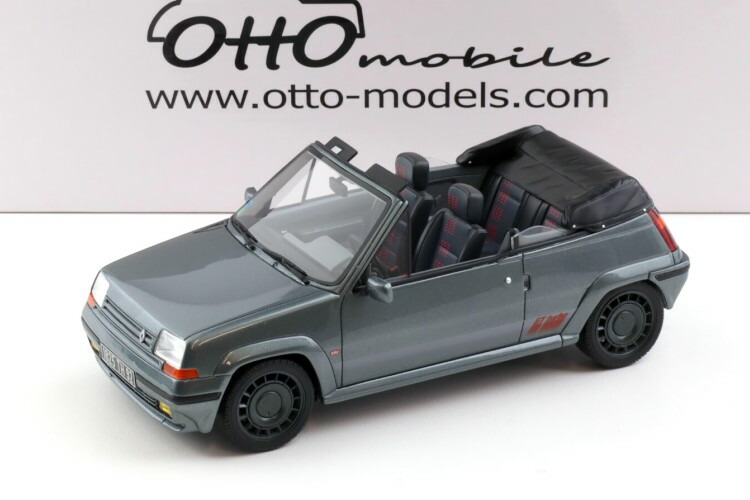 オットーモビル 1/18 ルノー 5 GT ターボ カブリオレ 1995 ウォルフラム薄墨色Otto Mobile 1:18 Renault 5 GT Turbo Cabriolet 1995 Tungstene grey