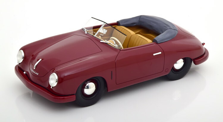 シュコー Pro.R 1/18 ポルシェ 356 グミュント オープンカー 開けっ広げ うす暗い赤いことSchuco Pro.R 1:18 Porsche 356 Gm?nd Convertible open darkred