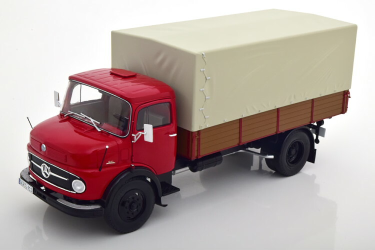 シュコー 1/18 メルセデス L911 つまみ上げる 帆布とっ始め付き添い人 赤いことSchuco 1:18 Mercedes L911 pick up with canvas top red