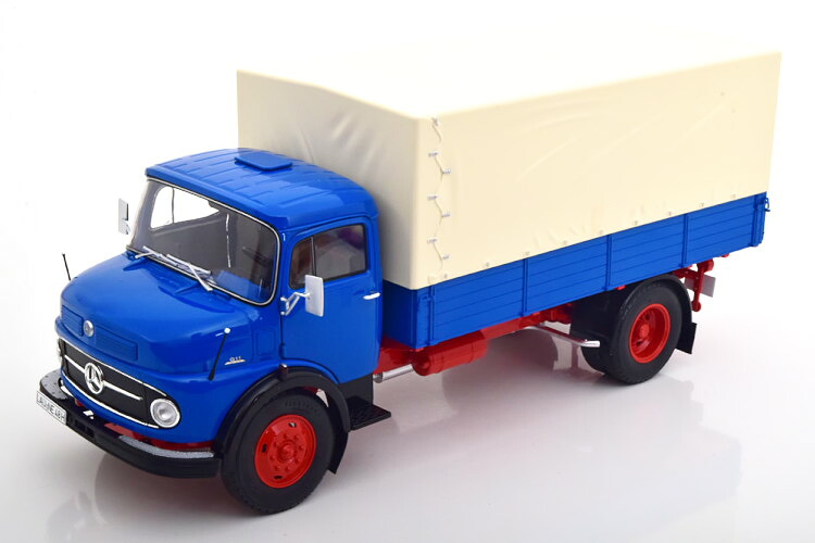 シュコー 1/18 メルセデス L911 ピックアップ キャンバストップ付き ブルー Schuco 1:18 Mercedes L911 pick up with canvas top blue