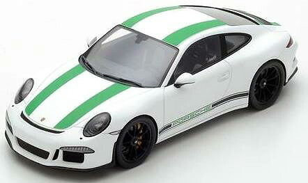 シュコー 1/12 ポルシェ 911 991 R 2016 白いこと 緑であることSchuco 1:12 Porsche 911 (991) R Year 2016 white green