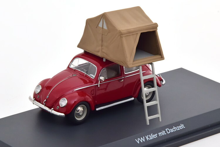 シュコー 1/43 フォルクスワーゲン VW ビートル ルーフテント付き レッド 750台限定Schuco 1:43 Volkswagen VW Beetle with roof tent red Limitation 750 pcs.|Reowide モデルカー カタログ SHOP