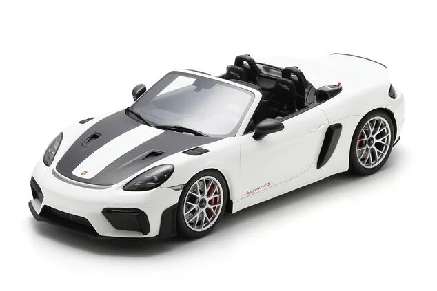 シュコー 1/12 ポルシェ 718 細蟹 RS 2023 白いことSchuco 1:12 Porsche 718 Spyder RS year 2023 white