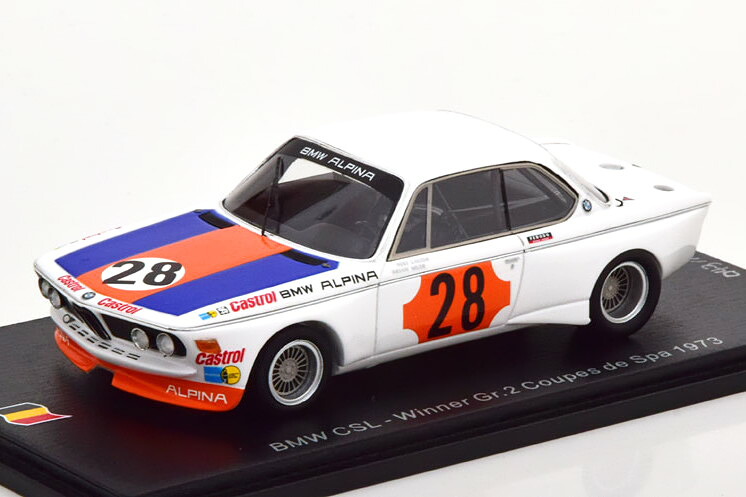 スパーク 1/43 BMW CSL 優勝 Gr 2 クーペ ド スパ 1973 ラウダ 750台限定 Spark 1:43 BMW CSL Winner Gr 2 Coupes de Spa 1973 Lauda Limited Edition 750 pcs｜Reowide モデルカー カタログ SHOP
