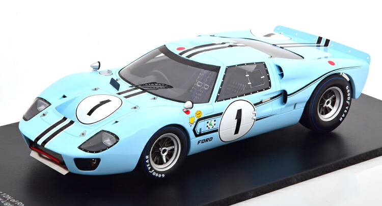 スパーク 1/18 フォード GT40 MK2B 優勝 12時間 ランス1967 ルイシュレッサー LigierSpark 1:18 Ford GT40 MK2B Winner 12h Reims 1967 Schlesser Ligier｜Reowide モデルカー カタログ SHOP
