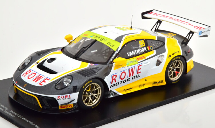 スパーク 1 18 ポルシェ 911 Gt3 R 99 Fia Gt ワールドカップ マカオ 19 Rowe レーシング ヴァントール 300台限定spark 1 18 Porsche 911 Gt3 R No 99 Fia Gt World Cup Macau 19 Rowe Racing