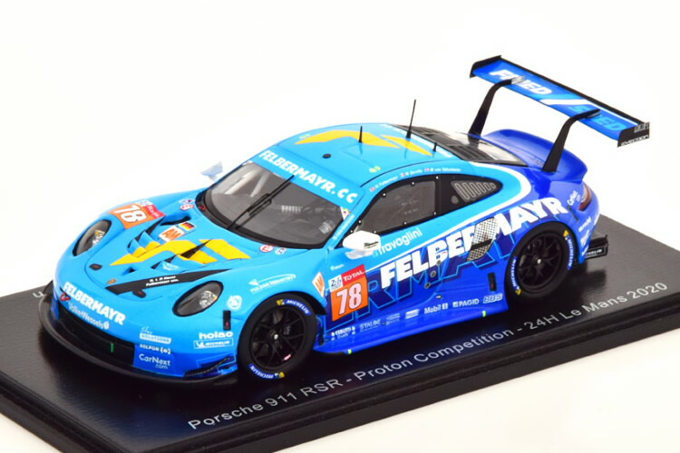 ポルシェ911RSR-24H Le Mans 2019 1/43 Porsche 911 RSR 24h Le Mans 2019 Jaminet/Müller/Olsen Spark