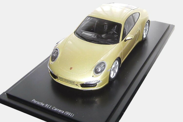 スパーク 1/18 ポルシェ 911 カレラ 彫刻 ゴールドSpark 1:18 Porsche 911 Carrera Lime Gold|Reowide モデルカー カタログ SHOP