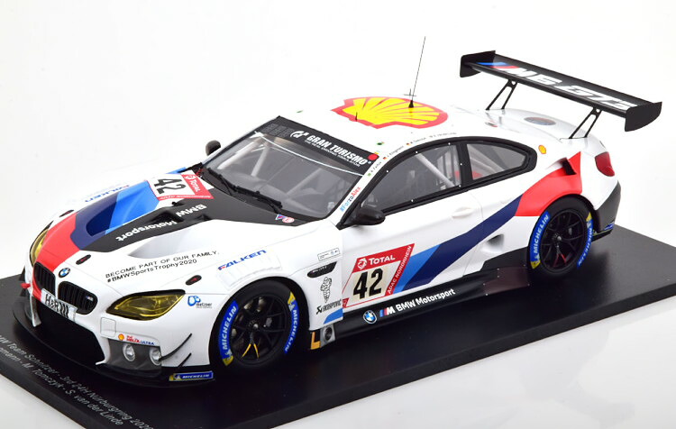 ぴかぴか光る 1/18 BMW M6 GT3 #42 24第四次元 ニュルブルクリンク 2020 BMW モータースポーツ ファルフス 500台押さえるSpark 1:18 BMW M6 GT3 No 42 24h Nuerburgring 2020 BMW Motorsport Farfus Klingmann Tomczyk van der Linde Limited Edition 500 pcs