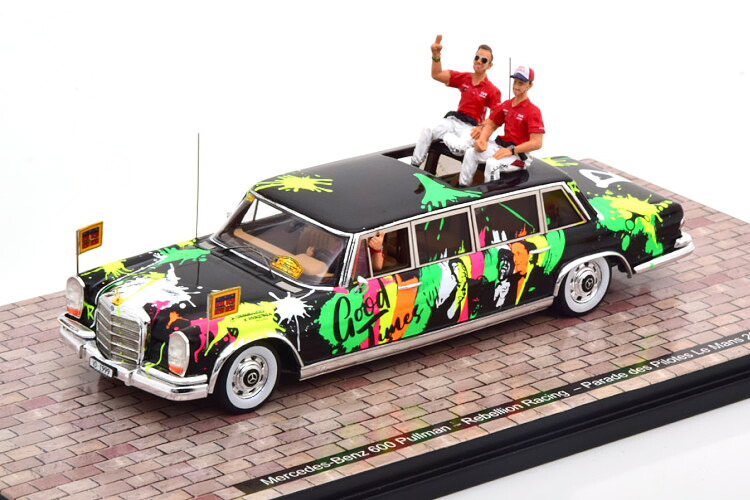 ぴかぴか光る 1/43 メルセデス 600 プルマン パレード デ 飛行士 24第四次元ルマン 2019 レベリオン レーシングカーSpark 1:43 Mercedes 600 Pullmann Parade des Pilotes 24h Le Mans 2019 Rebellion Racing Car No 1