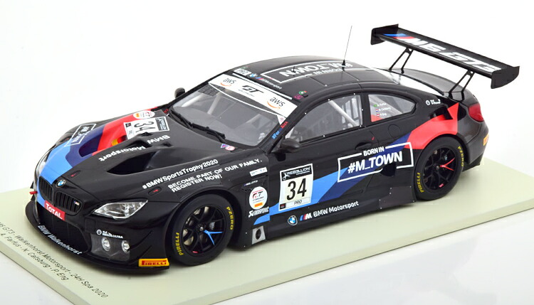 ぴかぴか光る 1/18 BMW M6 GT3 #34 24第四次元 スパ 2020 ファルフス キャッツバーグ 300台押さえるSpark 1:18 BMW M6 GT3 No 34 24h Spa 2020 Farfus/Catsburg/Eng Limited Edition 300 pcs