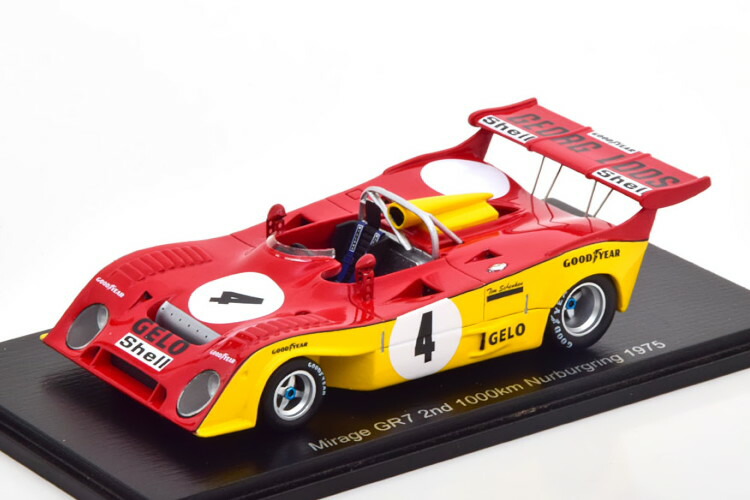 Miniature Spark 1/43 - Mirage GR7 N°4 - 1000km Nürburgring 1975 - Ganley &... - Prése
