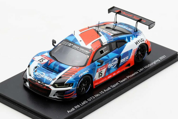 スパーク 1/43 アウディ R8 LMS GT3 #15 アウディ スポーツ チーム フェニックス ニュルブルクリンク 24時間 2021 300台限定Spark 1:43 Audi R8 LMS GT3 No15 Audi Sport Team Phoenix 24h Nurburgring 2021 limited 300 pcs