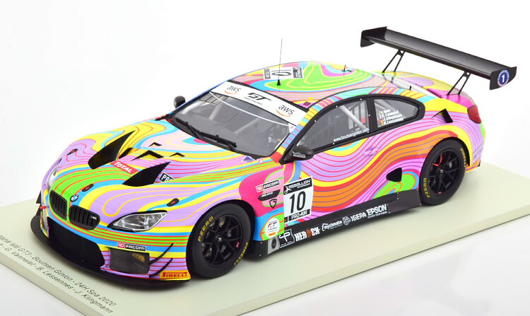 ぴかぴか光る 1/18 BMW M6 GT3 #10 24第四次元 スパ 2020 750台押さえるSpark 1:18 BMW M6 GT3 No 10 24h Spa 2020 Klingmann/Ojjeh/Vannelet/Lessennes Limited Edition 750 pcs