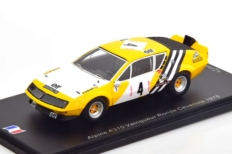 スパーク 1/43 ルノー アルピーヌ A310 優勝 ラウンド セヴェンヌ 1975 300台限定Spark 1:43 Renault Alpine A310 Winner Ronde Cevenole 1975 Therier Limited Edition 300 pcs｜Reowide モデルカー カタログ SHOP