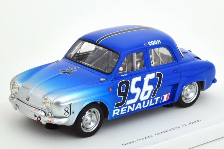 スパーク 1/18 ルノー ドーフィン ボンネビル 2016 Spark 1:18 Renault Dauphine Record Bonneville 2016 Prost with ShowCase｜Reowide モデルカー カタログ SHOP