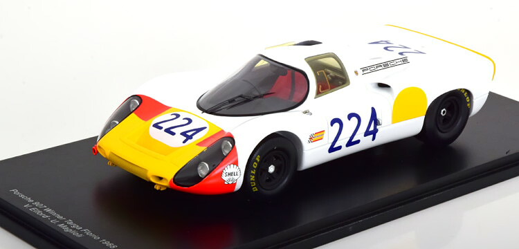 スパーク 1/18 ポルシェ 907 優勝 タルガ・フローリオ 1968 ショーケース付き Spark 1:18 Porsche 907 Winner Targa Florio 1968 Elford/Maglioli with ShowCase