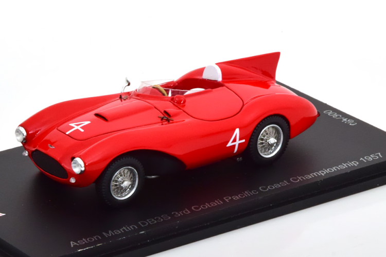 ぴかぴか光る 1/43 アストンマーティン DB3S ＃4 Cotati パシフィック 海岸地帯 チャンピオンシップ 1957 グラハム吸血鬼 300台制限事項SPARK 1:43 Aston Martin DB3S No 4 Cotati Pacific Coast Championship 1957 Graham Limited Edition 300 pcs 車-おもちゃ