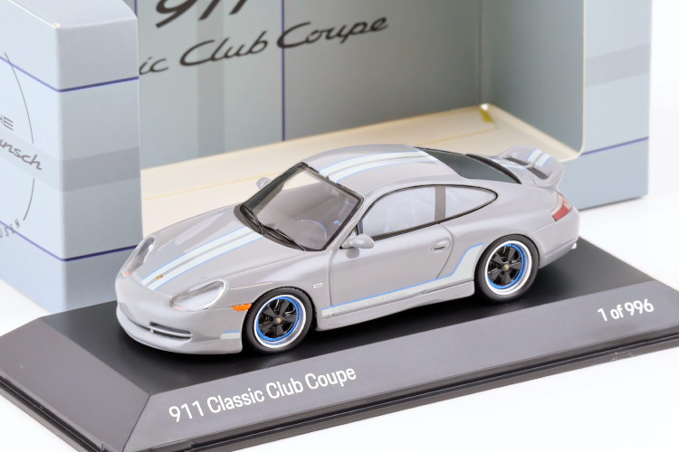 スパーク 1/43 ポルシェ 911 (996) クラシック クラブ クーペ Sonderwunsch グレー Map Dealer Spark 1:43 Porsche 911 (996) Classic Club Coupe Sonderwunsch Grey Map Dealer