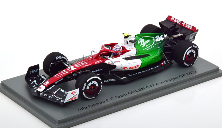 スパーク 1/43 アルファロメオ C42 アゼルバイジャングランプリ 2022 GuanyuSpark 1:43 Alfa Romeo C42 GP Azerbaijan 2022 Guanyu|Reowide モデルカー カタログ SHOP