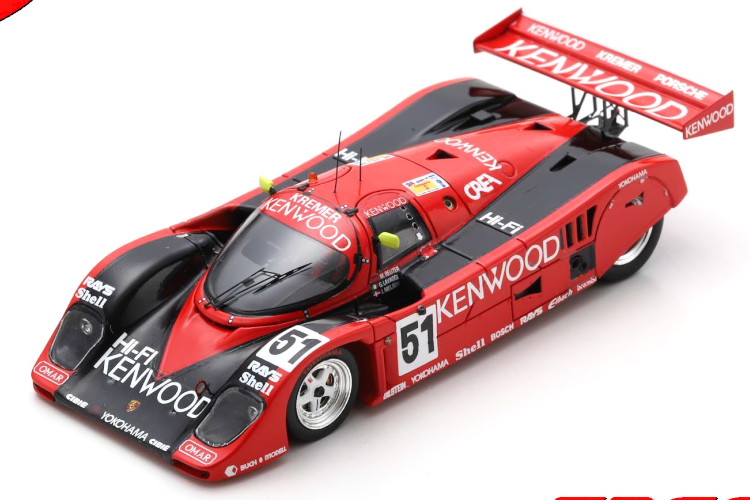 スパーク 1/43 ポルシェ 962CK6 #51 7th ル・マン24時間レース 1992 Spark 1:43 Porsche 962CK6 #51 7th 24h LeMans 1992 Reuter, Nielsen, Lavaggi