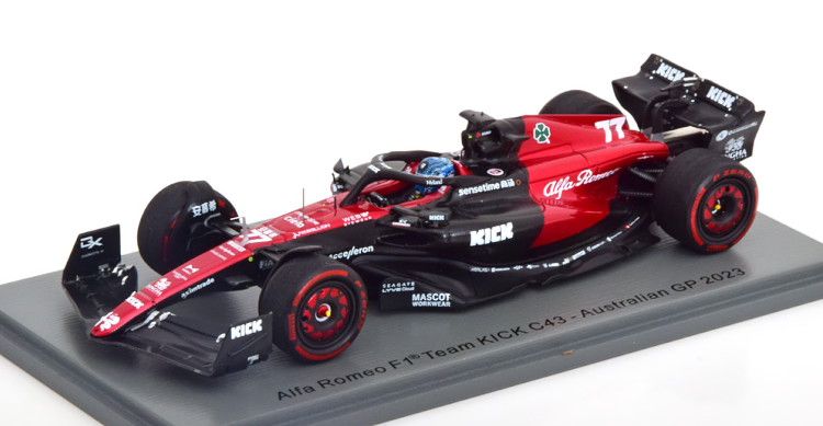スパーク 1/43 アルファロメオ C43 ボッタス　2023ラスベガスGP spark 1/43 Alfa Romeo F1 c43 las vegas GP 2023 #77 Valtteri