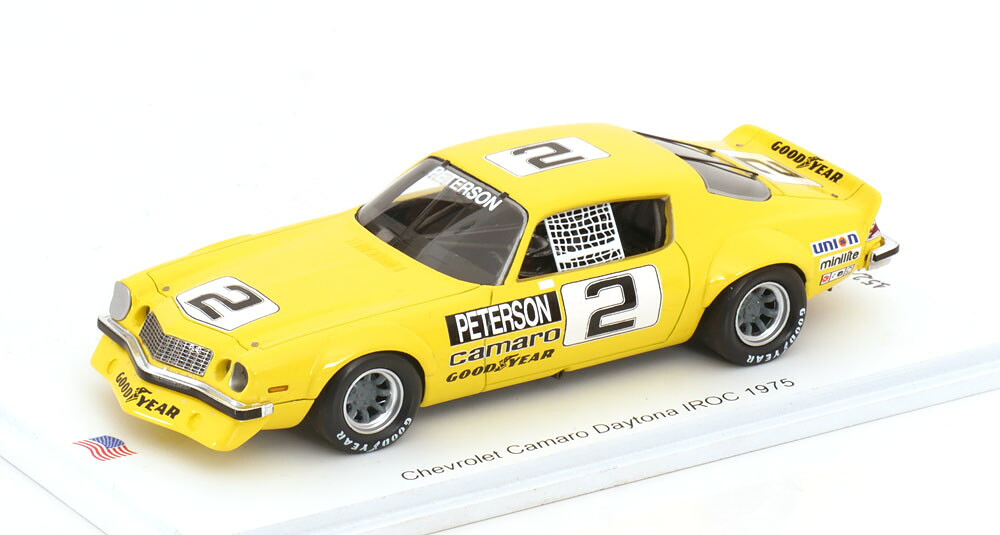 スパーク 1/43 シボレー カマロ #2 デイトナ IROC 1975 Pearson 300台限定Spark 1:43 Chevron Camaro No 2 Daytona IROC 1975 Peterson Limited Edition 300 pcs｜Reowide モデルカー カタログ SHOP