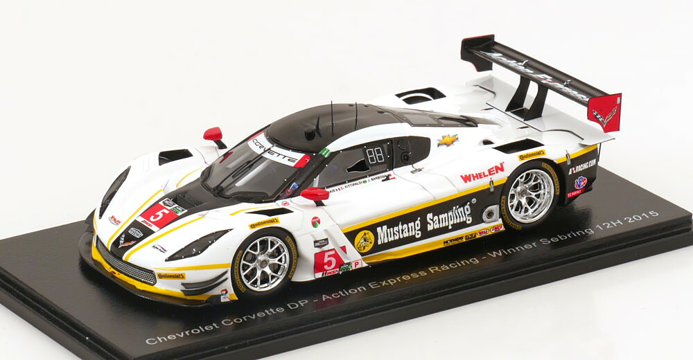 スパーク 1/43 シボレー コルベット DP 優勝 セブリング12時間レース 2015 Fittipaldi/Barbosa/BourdaisSpark 1:43 Chevrolet Corvette DP Winner 12h Sebring 2015 Fittipaldi/Barbosa/Bourdais｜Reowide モデルカー カタログ SHOP