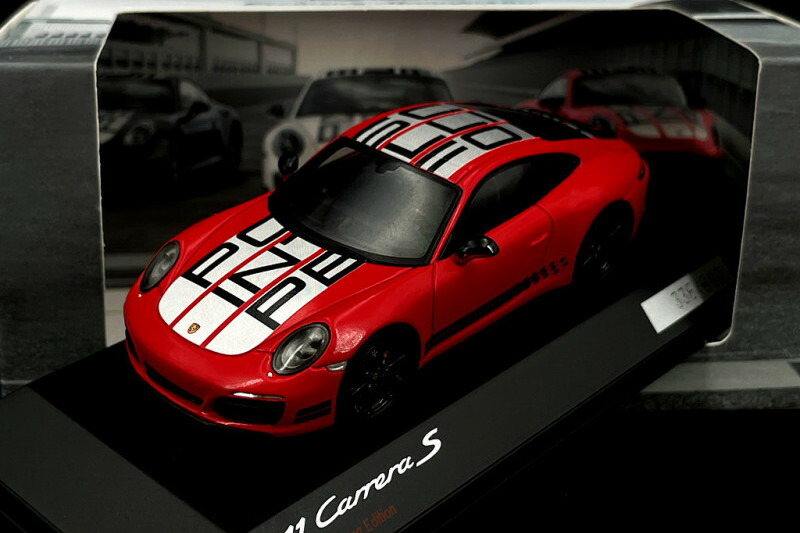 オートアート　ポルシェ911カレラS 1/43スケール 1/12 ポルシェ 911 (997) GT3 RS シルバー/オレンジストライプ