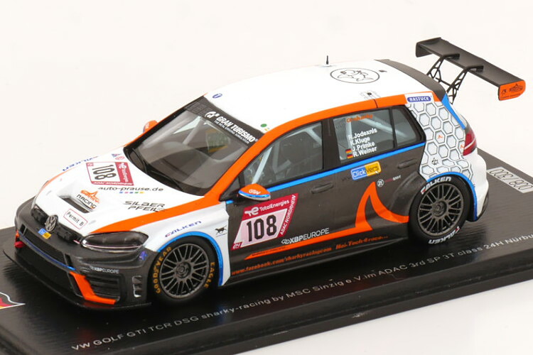 スパーク 1/43 フォルクスワーゲン ゴルフ GTI TCR DSG #108 ニュルブルクリンク24時間レース 2023 Jodexnis/Kluge 300台限定 Spark 1:43 VW Golf GTI TCR DSG N108 24h Nuerburgring 2023 Jodexnis/Kluge Limited Edition 300 pcs