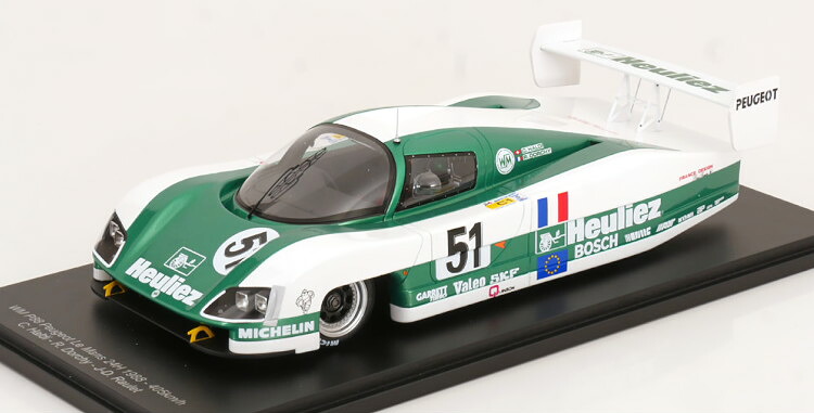 スパーク 1/18 WM P88 プジョー #51 ル・マン24時間レース 1988 405km/h C.Haldi/R.Dorchy/J-D.Raulet Spark 1:18 WM P88 Peugeot No51 24H Le Mans 1988 405km/h C.Haldi/R.Dorchy/J-D.Raulet