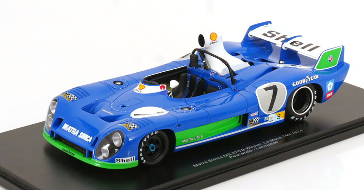 スパーク 1/18 マトラ シムカ MS 670 B #7 優勝 ル・マン24時間レース 1974 Pescarolo/Larrousse ショーケース・デカール付きSpark 1:18 Matra-Simca MS 670 B #7 Winner 24h Le Mans 1974 Pescarolo/Larrousse with ShowCase and Decals｜Reowide モデルカー カタログ SHOP 35,620円