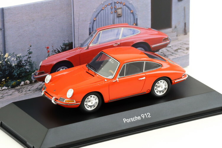 ぴかぴか光る 1/43 ポルシェ 912 クーペ 1968 ブラッドオレンジ色 MAP ポルシェ総合博物館Spark 1:43 Porsche 912 Coupe 1968 Blood Orange MAP Porsche Museum