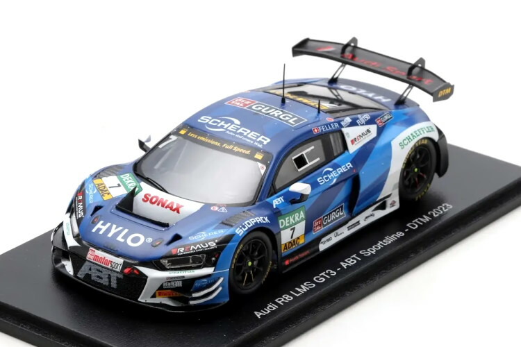 ぴかぴか光る 1/43 アウディ R8 LMS #7 ABT 運動競技伝達ルート DTM ＦＲＧツーリングカータイトル 2023 リカルド フェラー 200台押さえるSpark 1:43 Audi R8 LMS #7 ABT Sportsline DTM 2023 Ricardo Feller limited 200 pcs