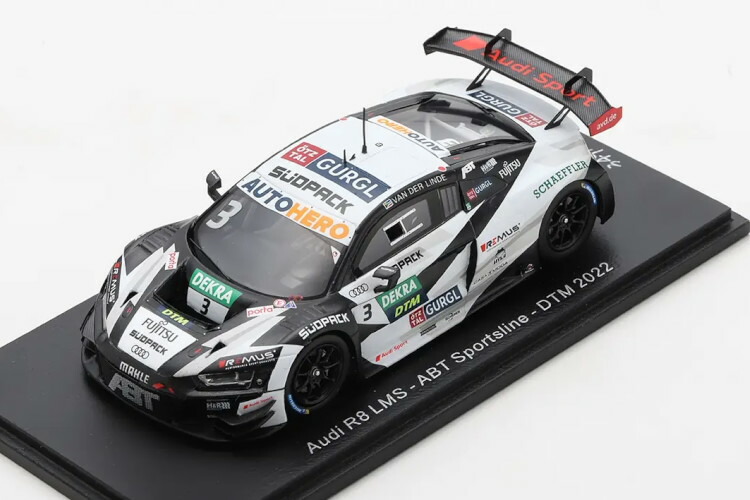 スパーク 1/43 アウディ R8 LMS #3 ABT スポーツライン DTM ドイツツーリングカー選手権 2022 ヴァン デル リンデ 350台限定Spark 1:43 Audi R8 LMS #3 ABT Sportsline DTM 2022 Van der Linde limited 350 pcs
