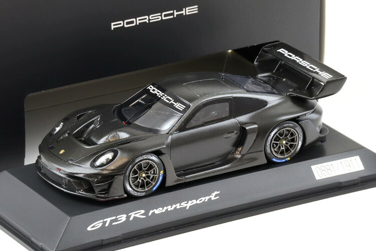 ポルシェ特注 スパーク 1/43 ポルシェ 911 GT3 R レンシュポルト カーボンブラック 1911台限定 Spark 1:43 Porsche 911 GT3 R Rennsport carbon black limited 1911 pcs