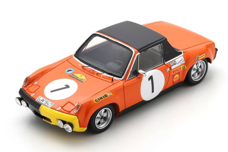 スパーク 1/43 ポルシェ 914 6 #1 優勝 マラソン ド ラ ルート 1970 G.ラルース/H.マルコ/C.ハルディ Spark 1:43 Porsche 914 6 No.1 Winner Marathon de la Route 1970 G. Larrousse/H.Marko/C.Haldi