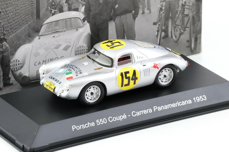 スパーク 1/43 ポルシェ 550 クーペ #154 カレラ パナメリカーナ 1953 Jaroslav Juhan/Antonio Asturias Hall Spark 1:43 Porsche 550 Coupe #154 Carrera Panamericana 1953 Jaroslav Juhan/Antonio Asturias Hall