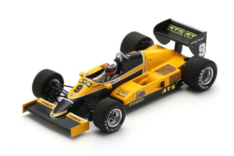 スパーク 1/43 ATS D6 #9 1983 F1 アメリカ西GP マンフレッド ヴィンケルホック Spark 1:43 ATS D6 #9 USA West GP F1 1983 Manfred Winkelhock