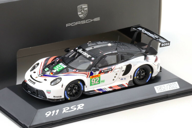 ポルシェ特注 スパーク 1/43 ポルシェ 911 991 RSR #92 WEC最終戦 2022 ラストレース グッバイ Spark 1:43 Porsche 911 (991) RSR N92 WEC Finale 2022 Last Race Goodbye