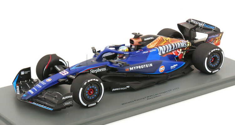 スパーク 1/18 ウィリアムズ FW45 ラスベガスグランプリ USA 2023 アルボン ショーケース付 Spark 1:18 Williams FW45 GP Las Vegas USA 2023 Albon with ShowCase