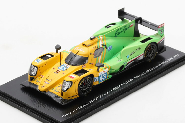 スパーク 1/43 オレカ 07 ギブソン #43 インター ユーロポール コンペティション LMP2 優勝 ル・マン24時間 2025 ヤクブ シュミエホフスキ/トム ディルマン/ニック イェロリーSpark 1:43 Oreca 07 Gibson N43 INTER EUROPOL COMPETITION Winner LMP2 Le Mans 24H 2025｜Reowide モデルカー カタログ SHOP