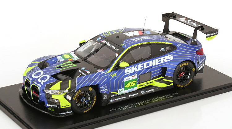 スパーク 1/18 BMW M4 GT3 エボ #46 ル・マン24時間 2025 アル ハーシー/ロッシ/ヴァン デル リンデ ショーケース 付き Spark 1:18 BMW M4 GT3 Evo N46 24h Le Mans 2025 Al Harthy/Rossi/van der Linde with ShowCase