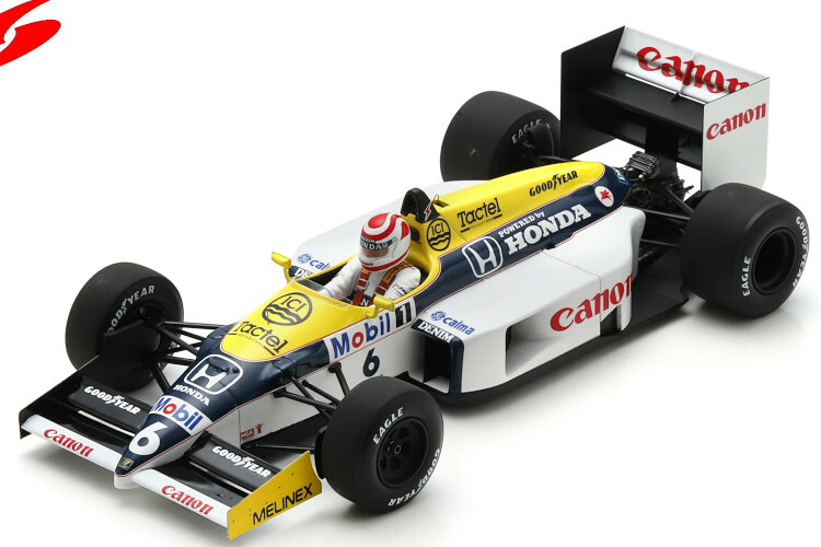 スパーク 1/18 ウィリアムズ FW11 #6 優勝 ブラジル グランプリ フォーミュラ1 1986 ネルソン ピケSpark 1:18 Williams FW11 N6 Winner Brazil GP Formula 1 1986 Nelson Piquet|Reowide モデルカー カタログ SHOP