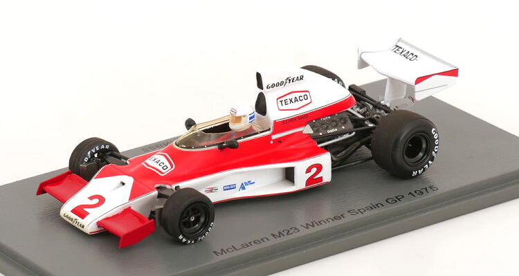 スパーク 1/43 マクラーレン M23 #2 優勝 スペイン グランプリ 1975 マスSpark 1:43 McLaren M23 N2 Winner GP Spain 1975 Mass|Reowide モデルカー カタログ SHOP