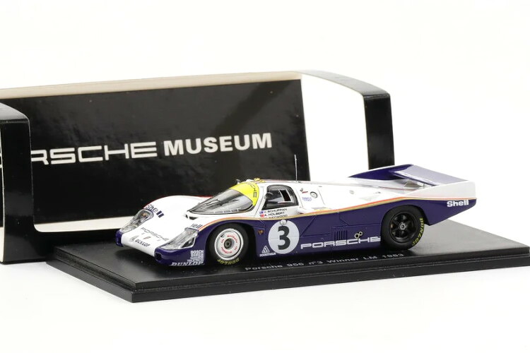 ぴかぴか光る 1/43 ポルシェ 956 #3 ル・マン 1983 勝ちえる デカール付Spark 1:43 Porsche 956 N3 Le Mans 1983 Winner with Decal